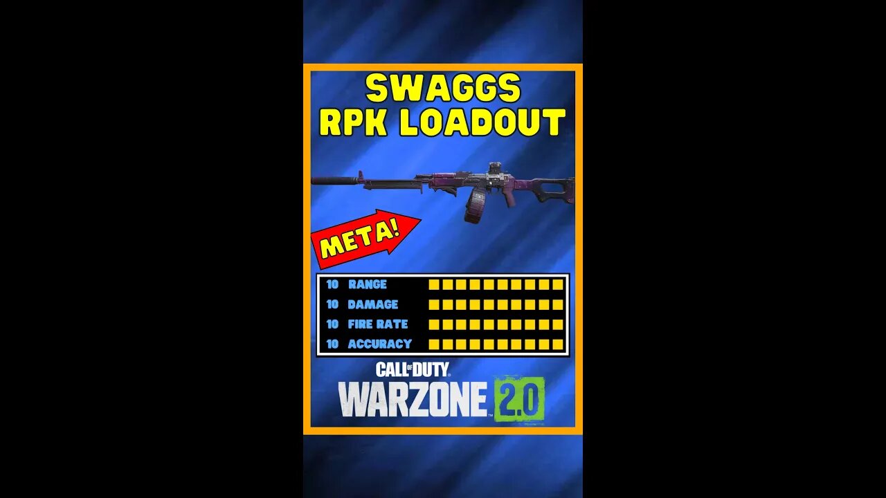 SWAGGS RPK Loadout is META in Warzone 2 😮 #shorts