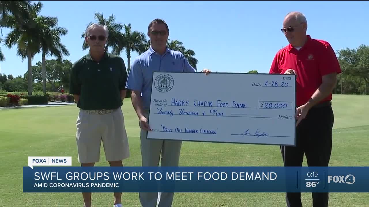 Local groups donate thousands to Southwest Florida food banks