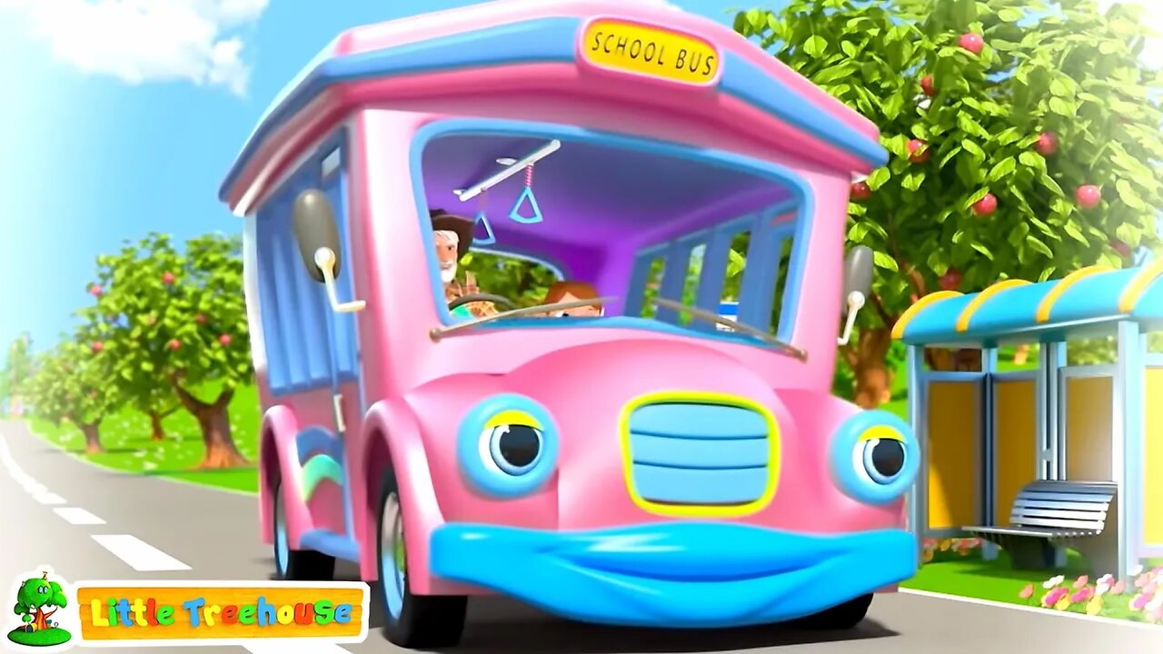 Wheels On The Bus Nursery Rhyme & Cartoon Video for Kids by Little Treehouse