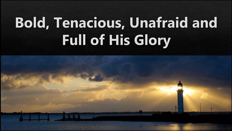 Bold Tenacious Unafraid And Full of His Glory