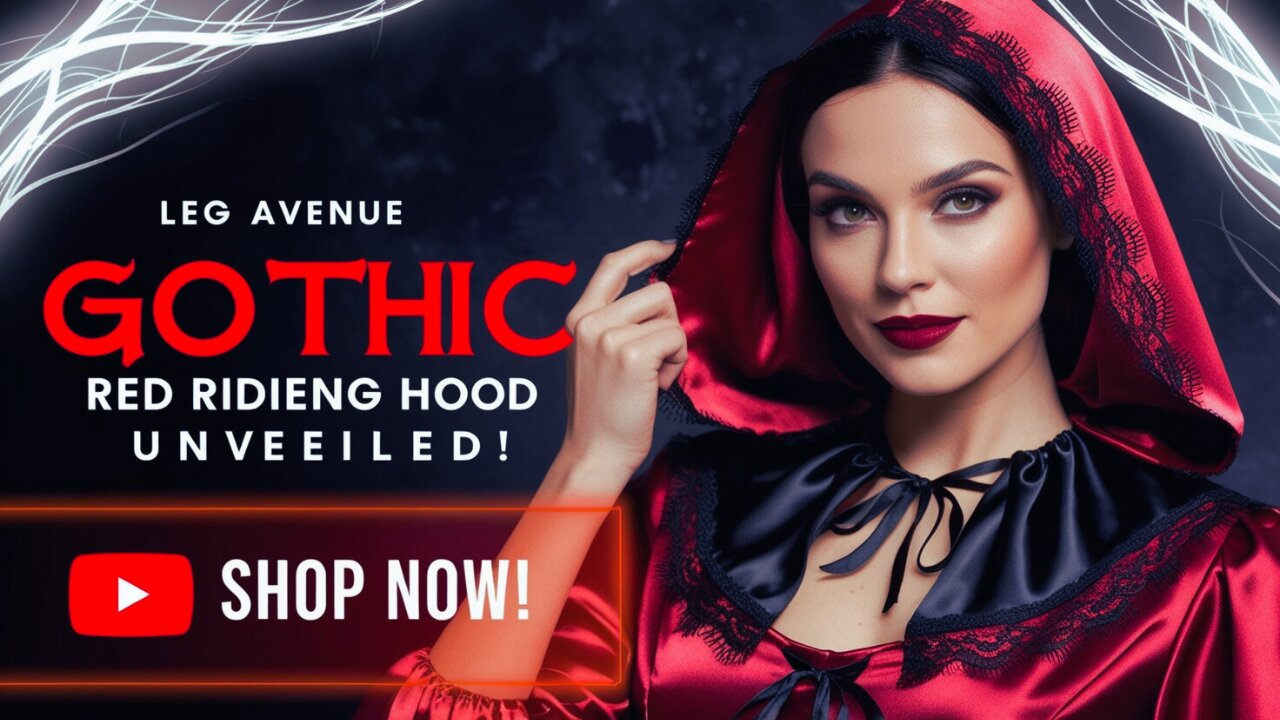 Unveil the Gothic Red Riding Hood Costume – Perfect for Halloween & Theme Parties