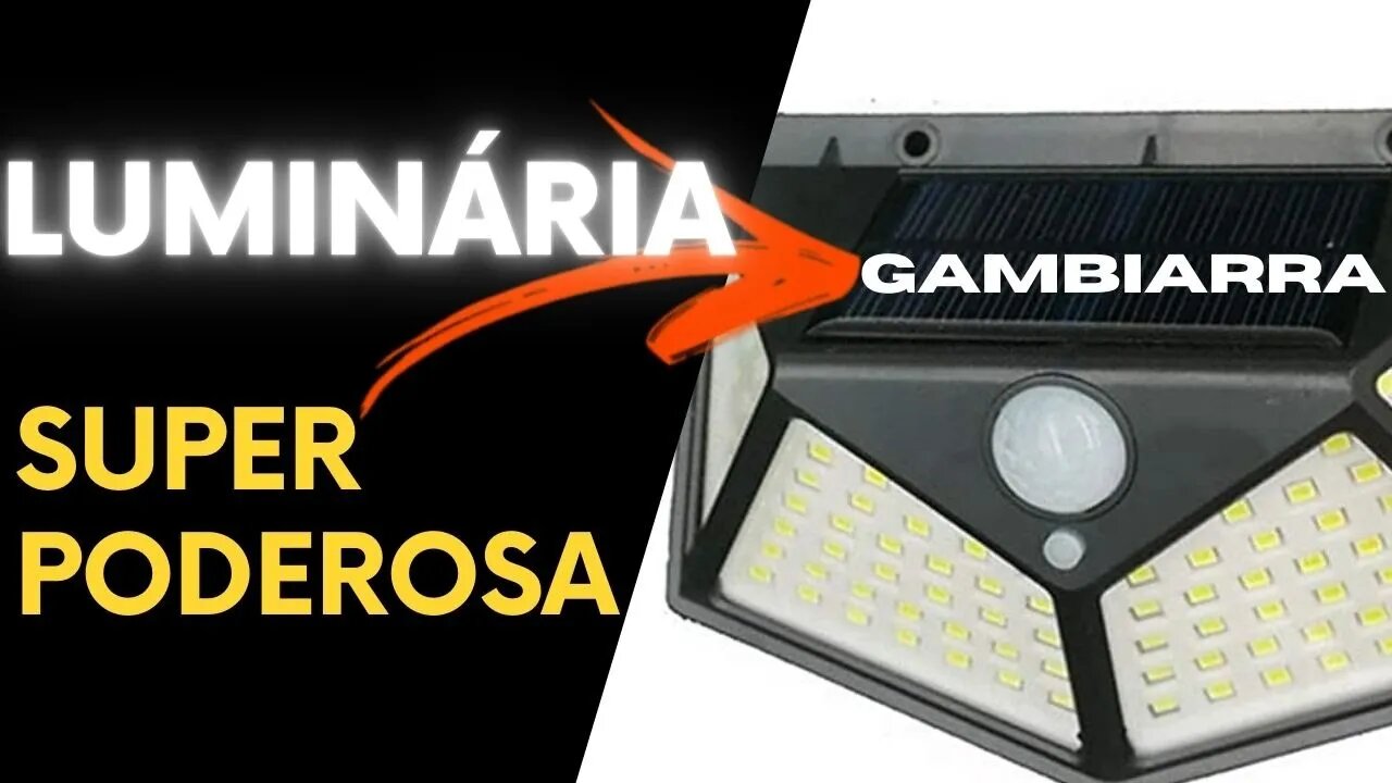 luminária com painel solar turbinada 😎