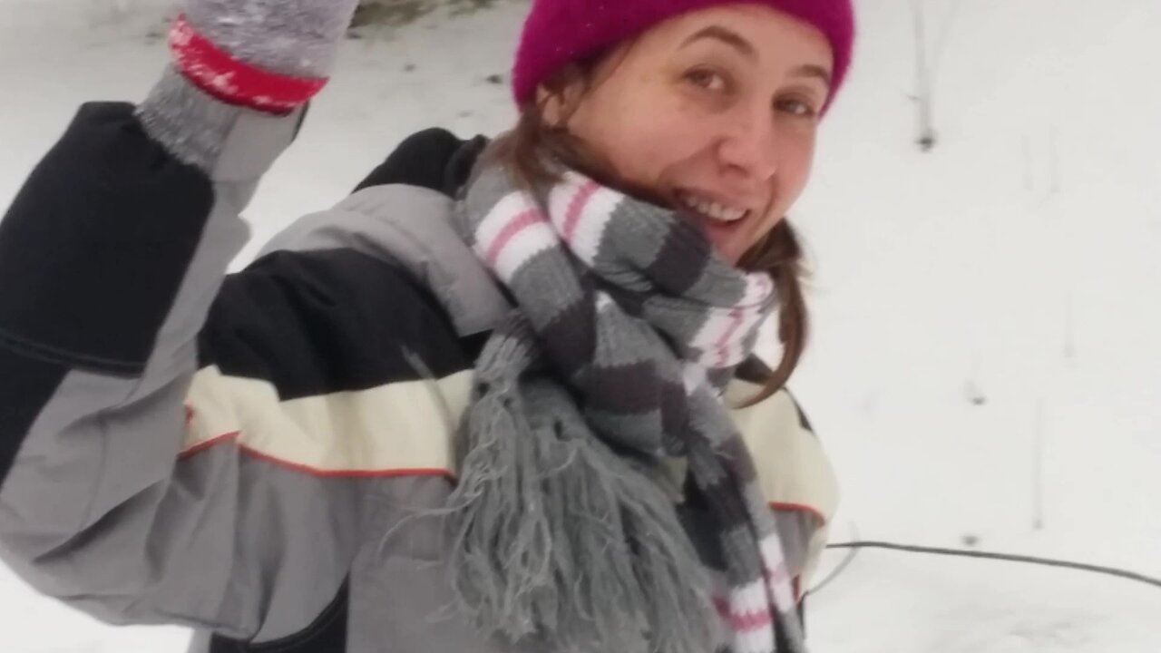 Sledding with Lucia and Mara