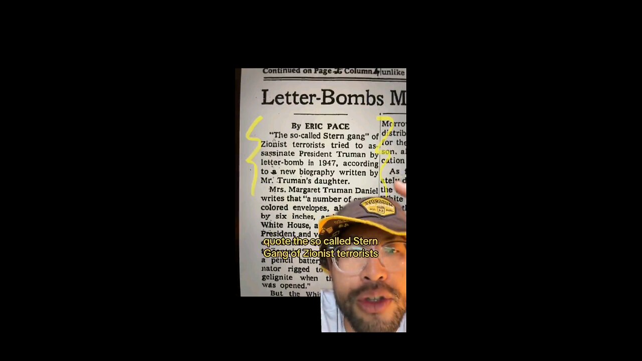 Stern Gang sent letter bombs to Harry Truman to force is support in Israel