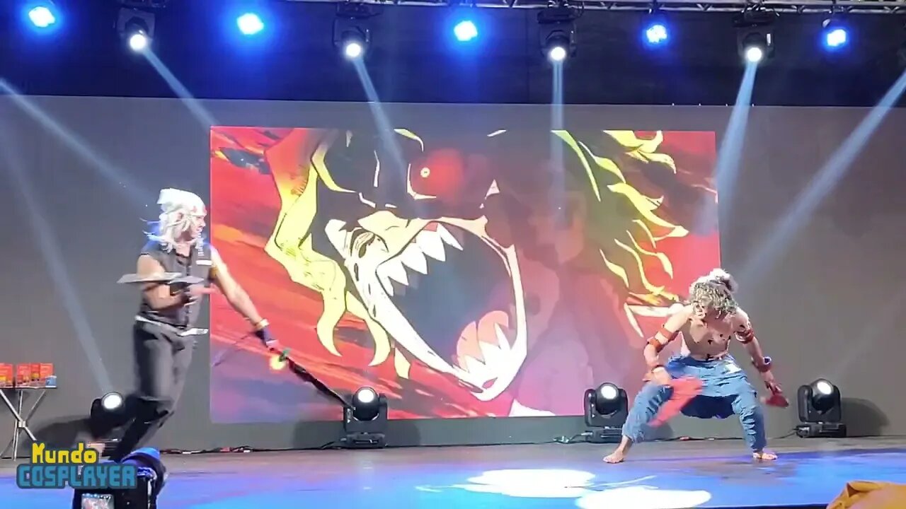 Apresentação Cosplay Tradicional em Grupo de Demon Slayer no Sábado de Anime Friends 2023