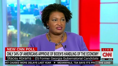 CNN Brings On Two-Time Loser, Election Denier Stacey Abrams To Analyze Biden's Sinking Poll Numbers