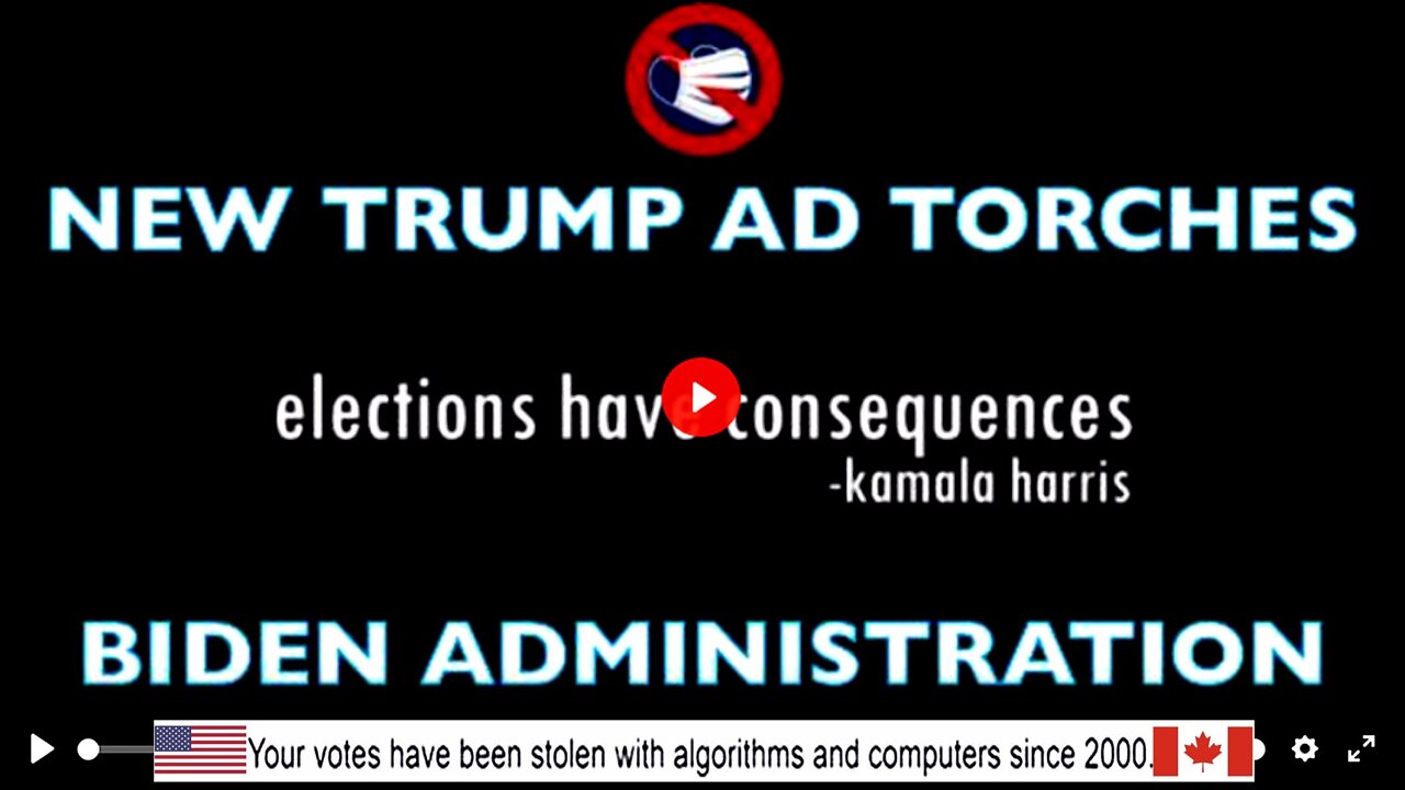 Stolen Elections Have Consequences: Trump Ad TORCHES Biden