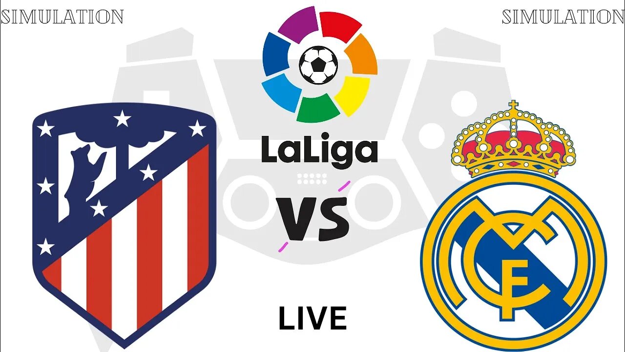 Atletico de Madrid vs Real Madrid | ATM vs RMA | La Liga 2023 Live Match | Simulation