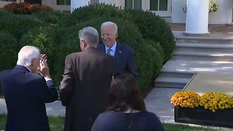 Biden All Smiles After Speaking On "Junk Fees" As Americans Are Being Held By Hamas Terrorists