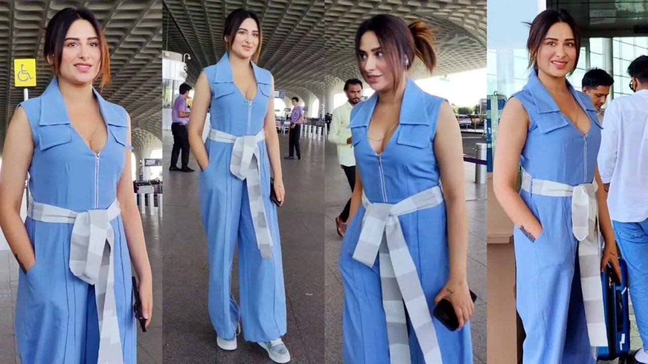 Mahira Sharma Off to Chandigarh for Post shoot of Her first Punjabi Film "Lemborghini" 😍🔥📸