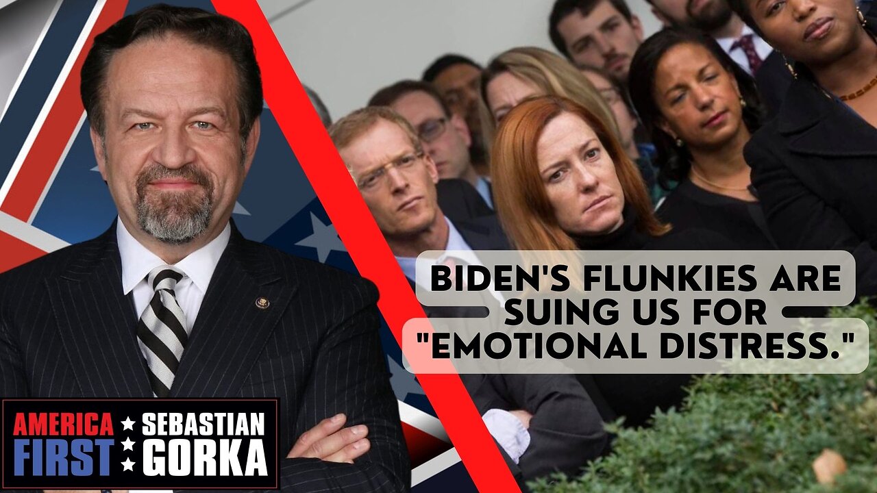 Biden's flunkies are suing us for "emotional distress." Joeylynn Mesaros with Sebastian Gorka