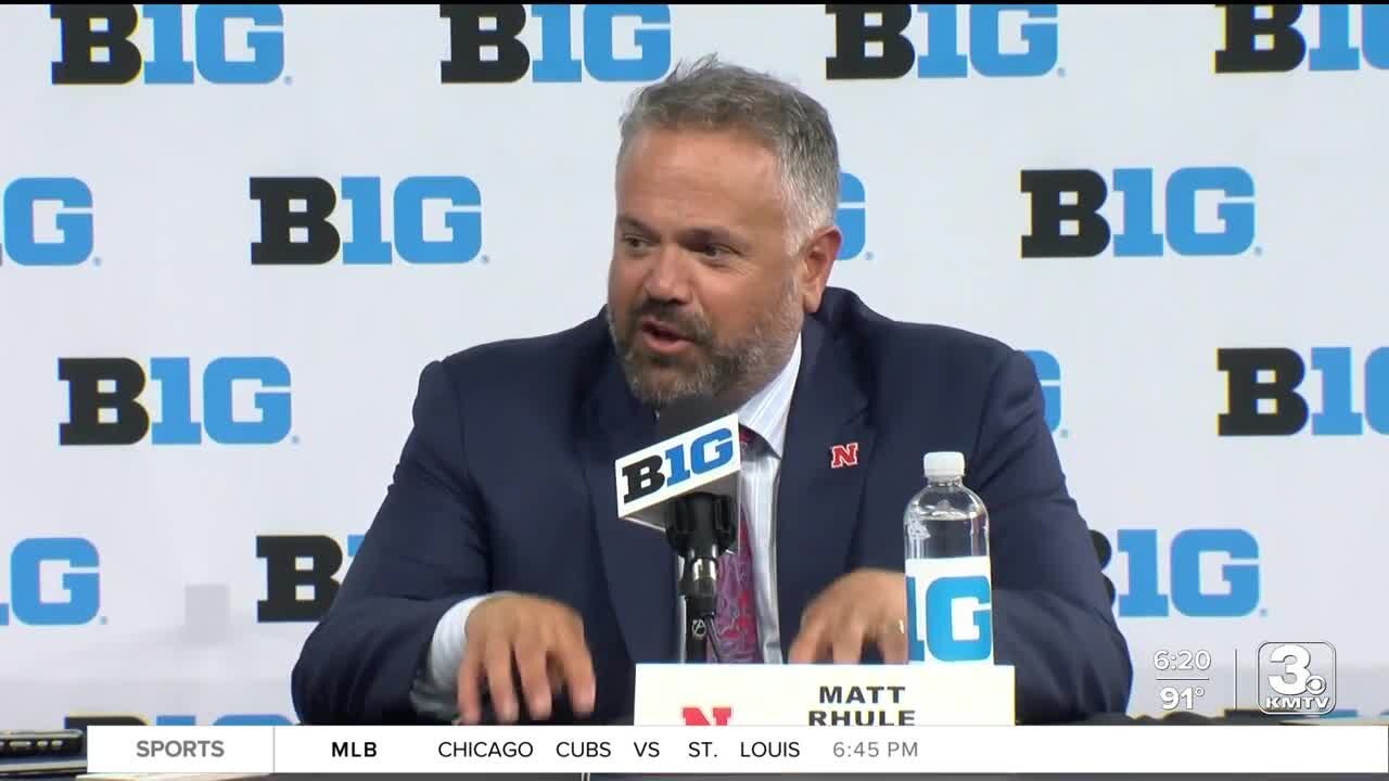 Matt Rhule, Huskers speak to reporters at Big Ten Media Days