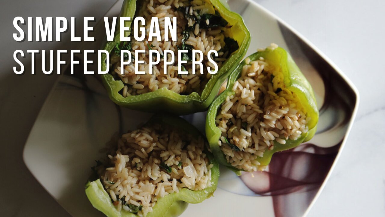 Simple Vegan Stuffed Bell Peppers