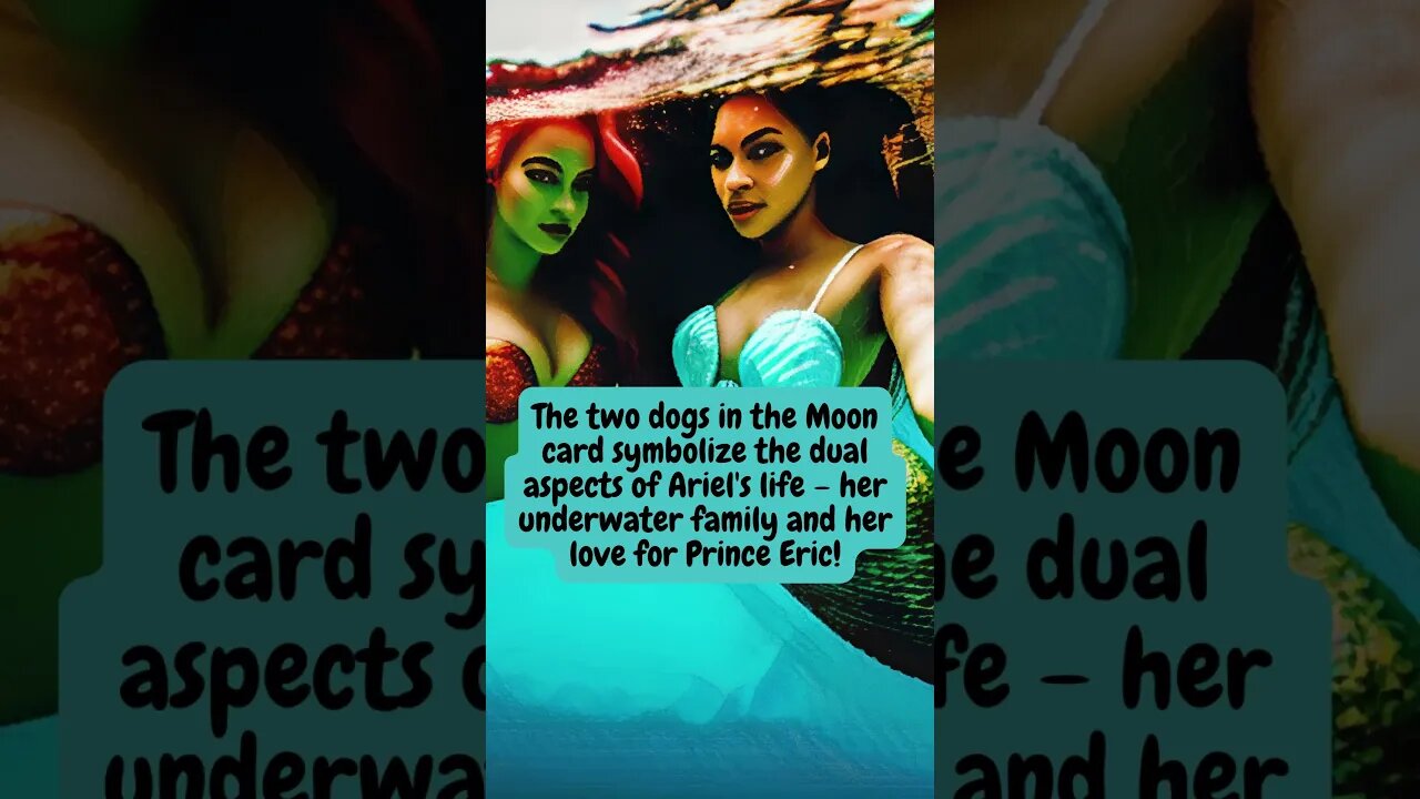 Diving Deep: The Little Mermaid's Mystical Connection to the Moon Tarot Card #shorts #tarot #disney