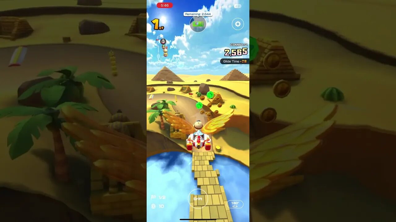Mario Kart Tour - Gold Flappy Wings Gameplay (Night Tour Ranked Cup Reward)