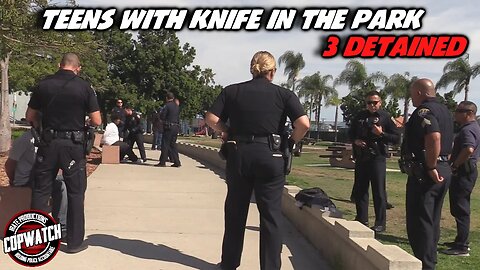 Hot Call | Teens with Knife in Park | 3 Detained & Taken to Station | Copwatch