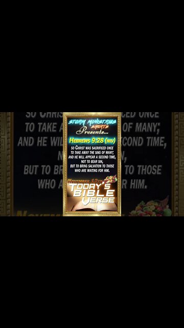 11.12.2022 | STORM MINISTRIES | Daily Bible Verse | HEBREWS 9:28 (NIV) | #shorts