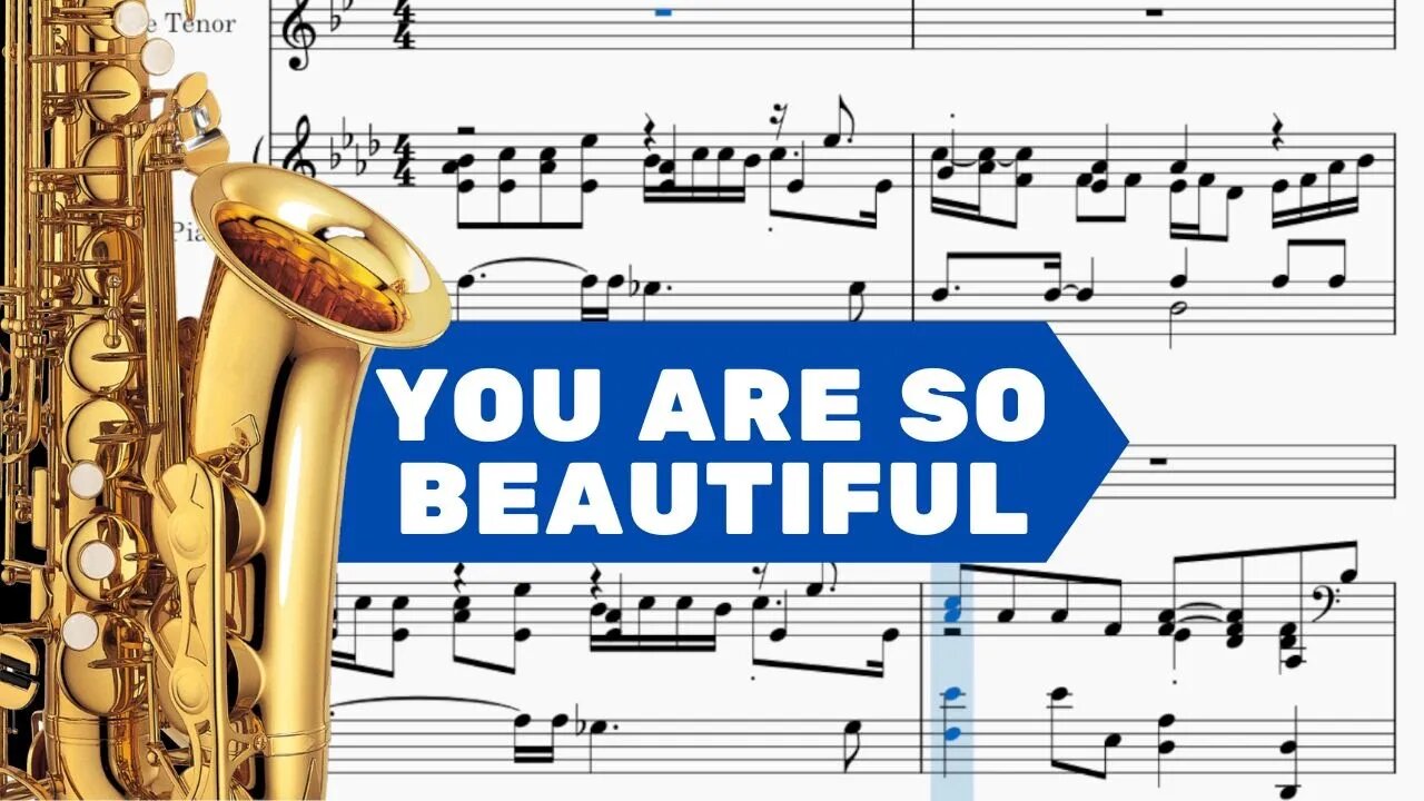 You Are So Beautiful - Joe Cocker - Tenor Sax + Piano Sheet Music