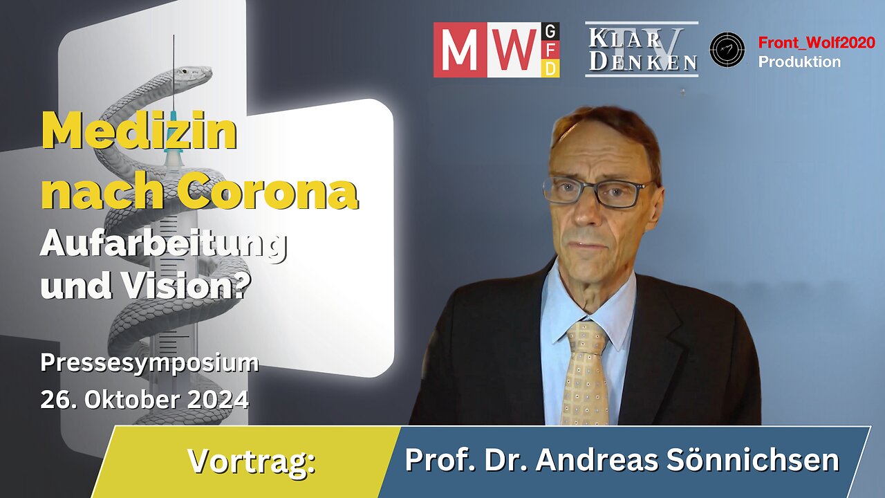 🔵⚡️Vortrag: Prof. Dr. Andreas Sönnichsen auf dem Pressesymposium MWGFD am 26.10.2024