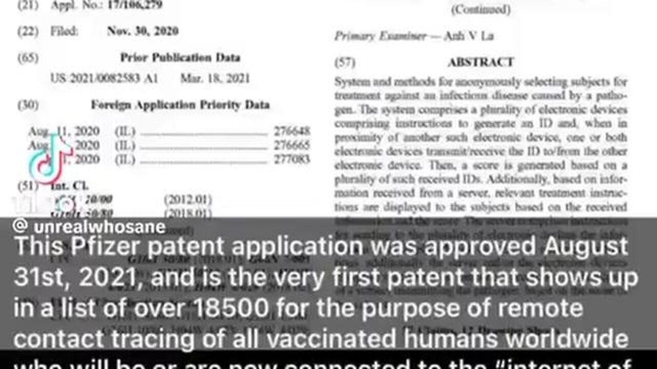 In 2021, Pfizer Filed a Patent For the Remote Tracking of All Vaccinated People Worldwide