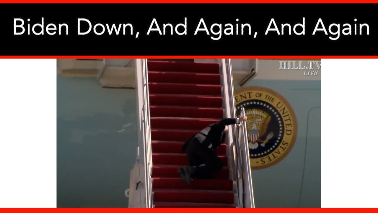 Biden Falls ThreeTimes While Boarding Air Force One