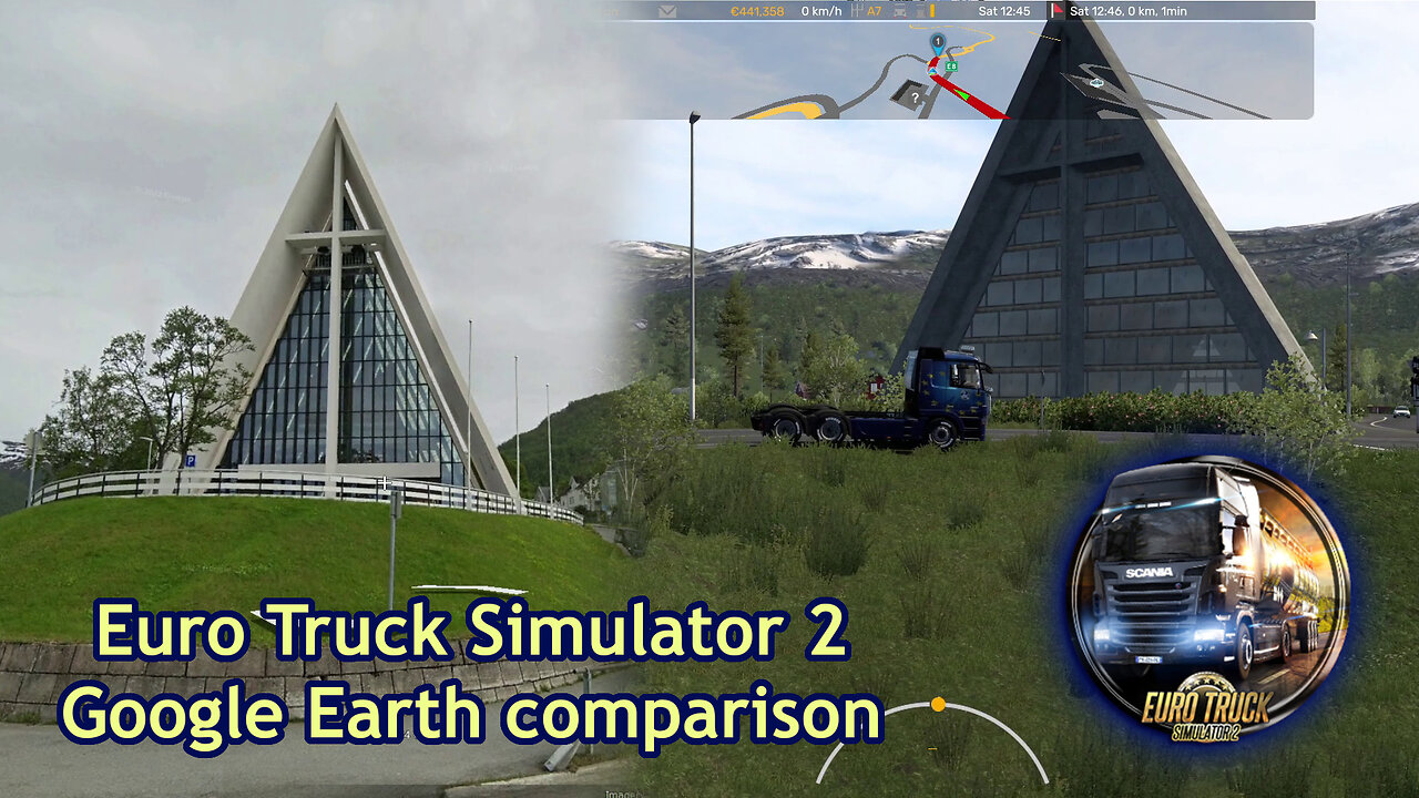 Euro Truck Simulator 2, Google earth comparison