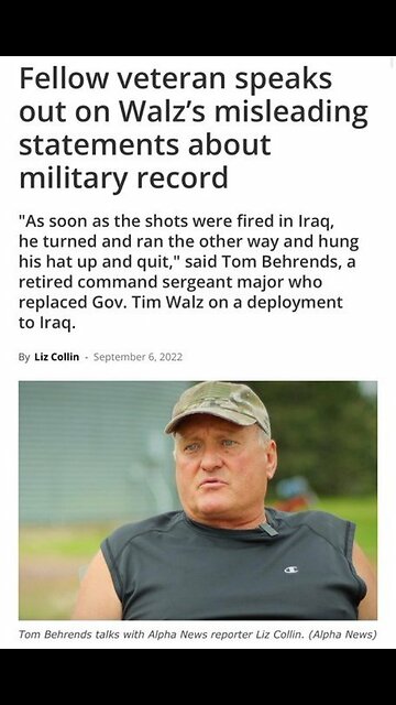 ‘Habitual liar, coward & abandoned his troop’: Veterans slam stolen valor democrat Tim Walz’s lies