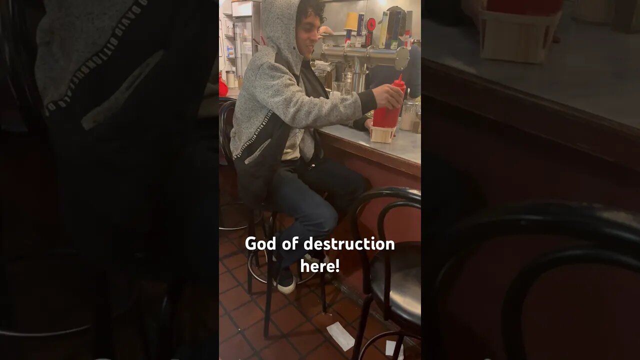 HE ALMOST BROKE IT #funny #shorts #viral #restaurant