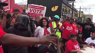 Rashida Tlaib, Abdeul El-Sayed arrested during 'Fight for $15' rally in Detroit