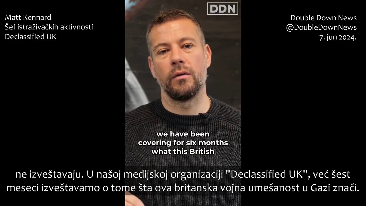 Matt Kennard govori o britanskoj vojnoj umešanosti u dešavanja u Gazi.