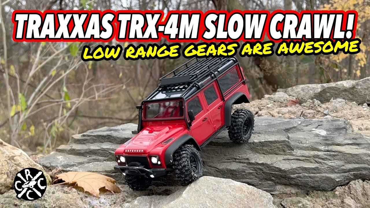 TRX4m Awesome Slow Crawl With Low Range Gears, But Had Light Kit Issues.