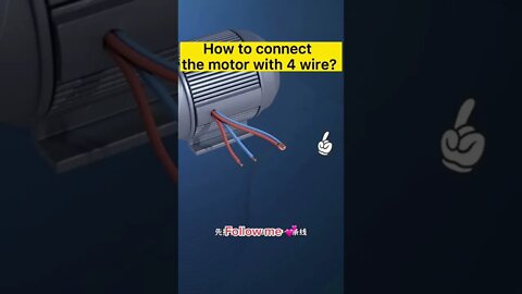 How to connect motor with 4 wire #shorts