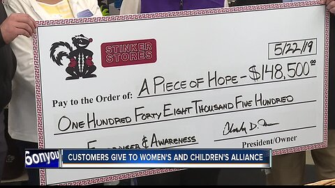 Stinker stores customers give to Women's and Children's Alliance