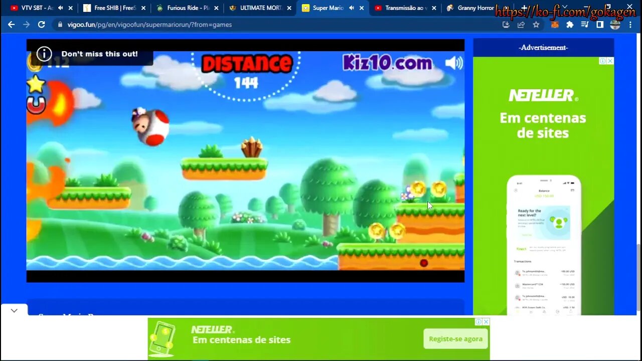 Transmissão ao vivo de Tempo final supermariorun/