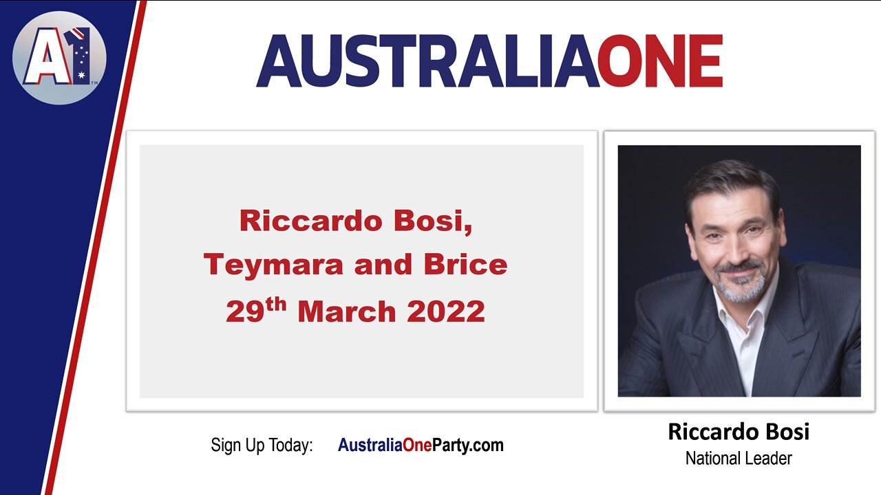 AustraliaOne Party - Riccardo Bosi, Teymara and Brice - 29th March 2022