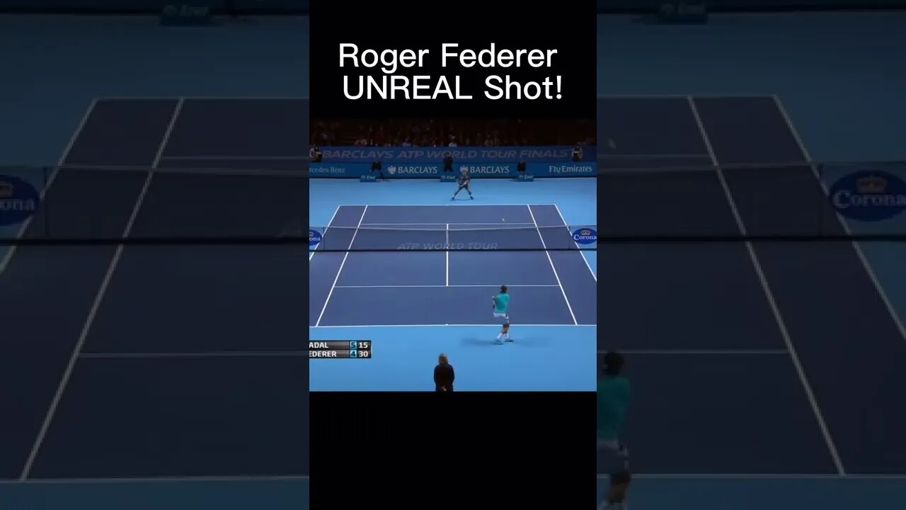 Roger Federer UNREAL Shot!! 🤯 #tennis #shorts