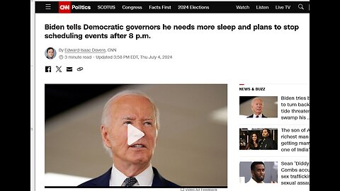 Biden tells Democratic governors he needs more sleep, will stop having late events