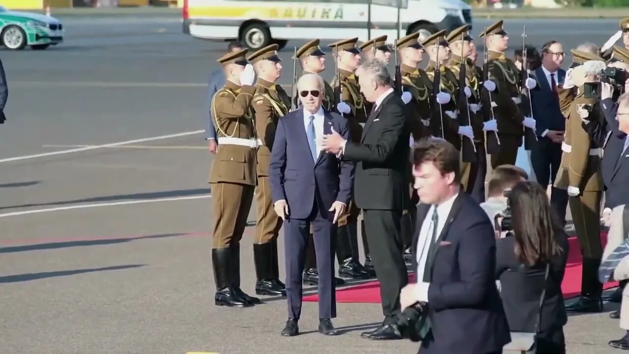 Joe Biden Immediately Looks Confused After Arriving In Vilnius, Lithuania For NATO Summit