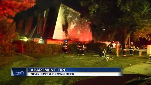 1 injured in Apartment fire on cities NW Side