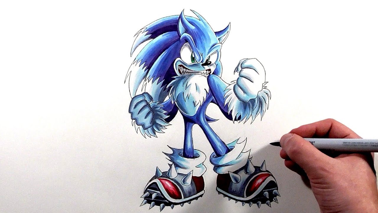 Drawing Sonic The Werehog - Sonic Unleashed