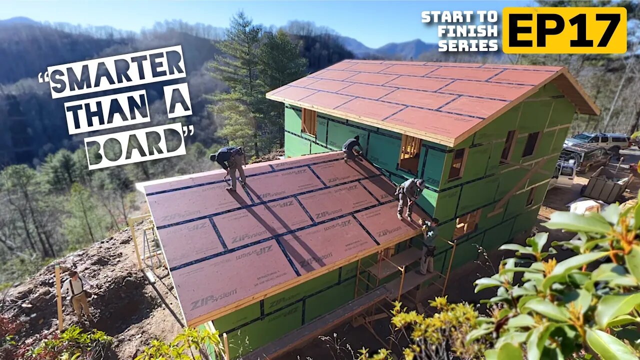 Framing The Lower Roof | Building A Mountain Cabin EP17