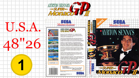 Ayrton Senna's Super Monaco GP II [SMS] U.S.A. [48"26] WR🥇 | SEGA Master System Marceau