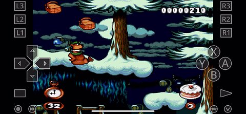 The adventures of yogi bear snow business stage 1 (58 seconds) done on genesis emulator