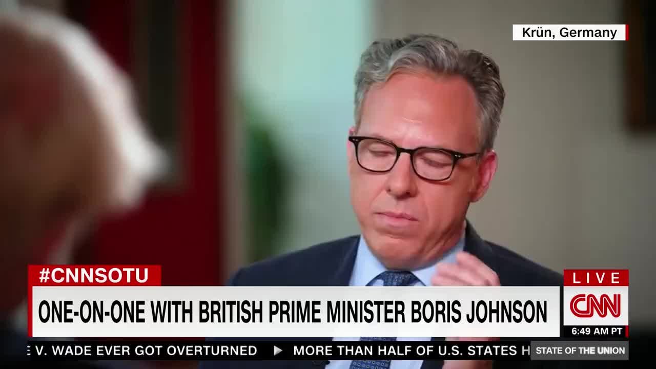 Boris Johnson is spending time assuring American journalists that democracy will survive - 6/27/22