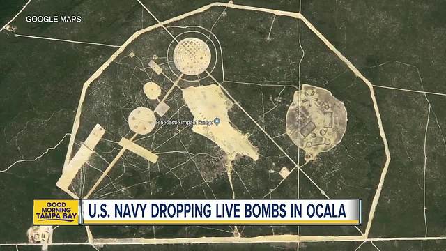 Navy dropping live bombs in Fla. national forest