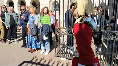 Stand clear shouts the kings guard #horseguardsparade