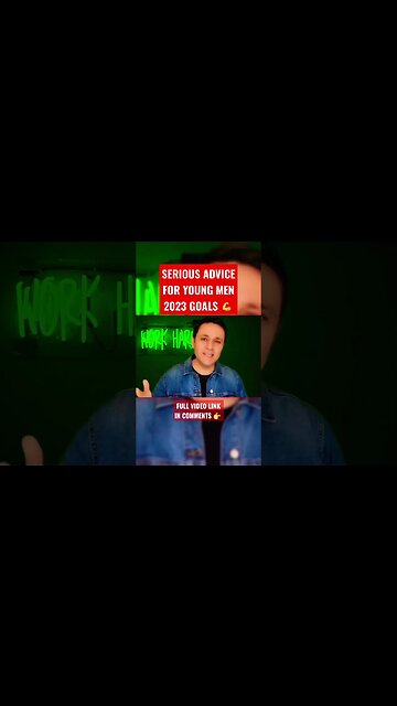 SERIOUS ADVICE FOR YOUNG MEN: 2023 GOALS 🙌 #shorts