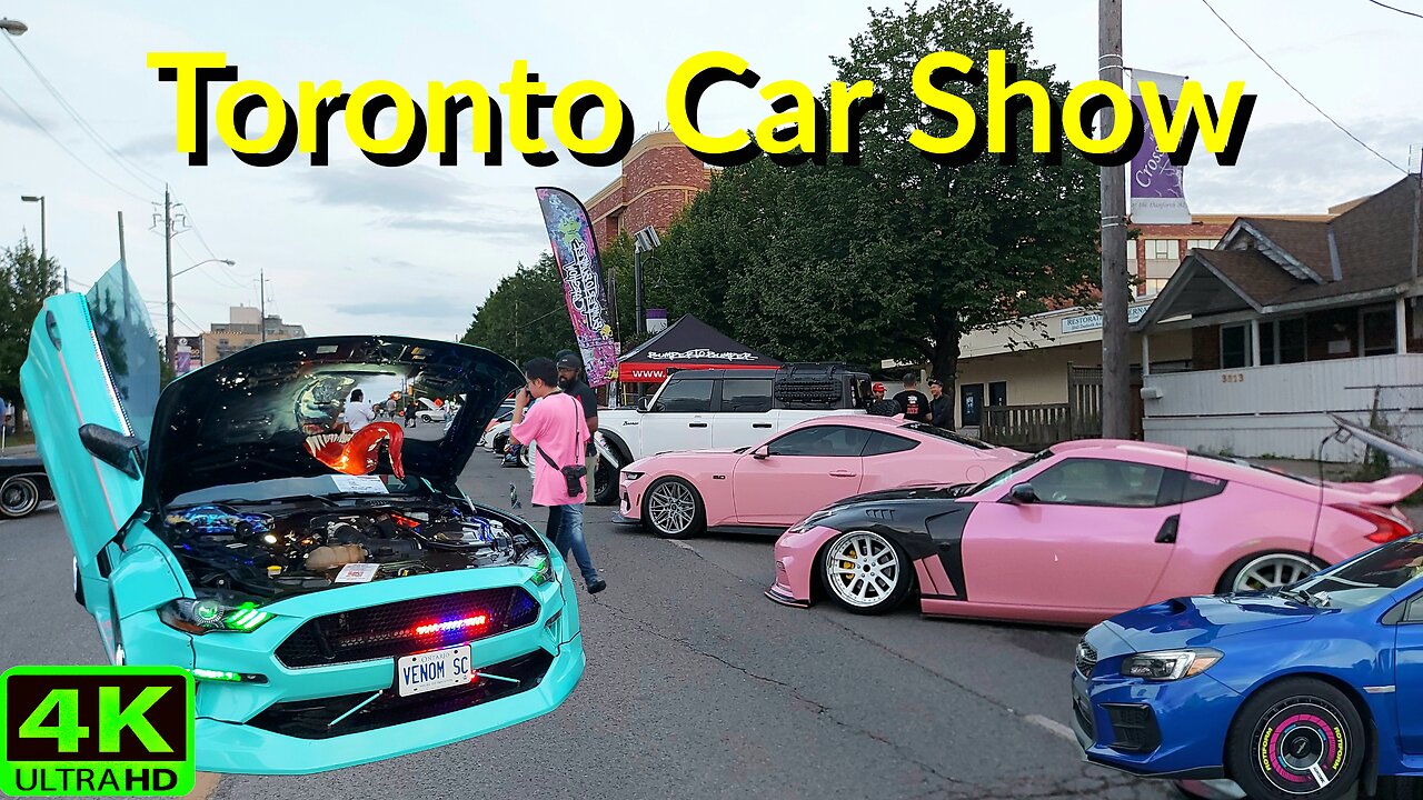 【4K】Toronto Car 🚗 Show under weather warning ⚠️