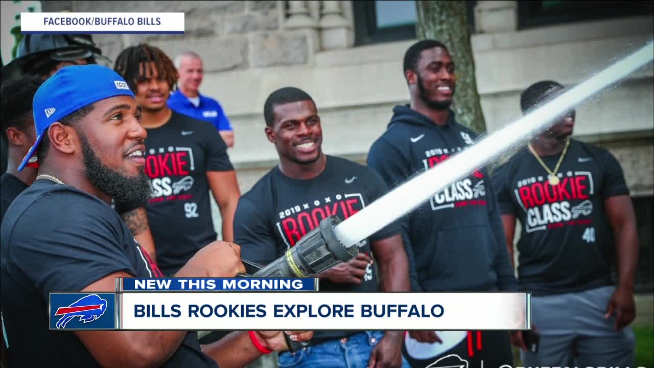 Buffalo Bills rookies find out what it's like to be a firefighter, explore city