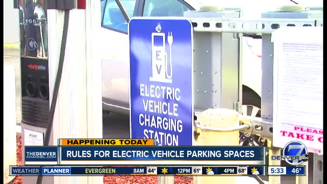 Rules for electric vehicle parking spaces